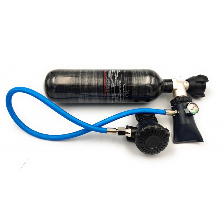 Mini Scuba Tank Refillable - In Carbon - Scuba diving oxygen