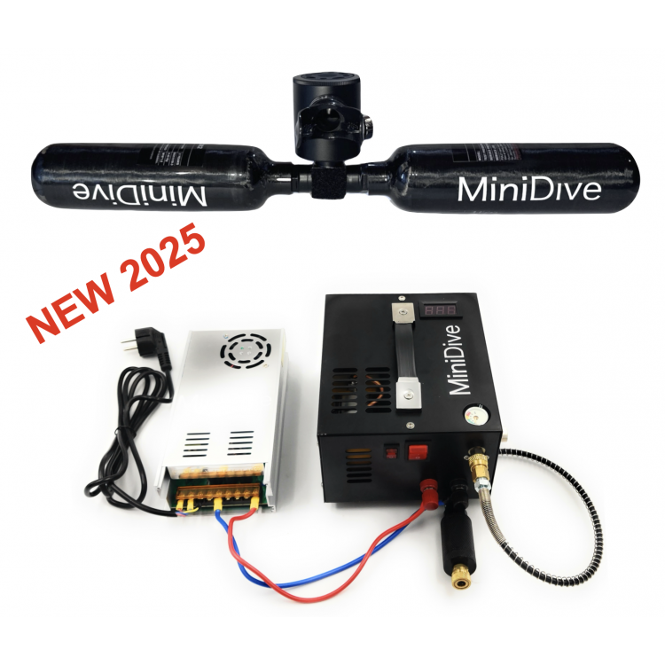 Double Carbone (0,72 L) + Mini Compresseur 12V / 220V